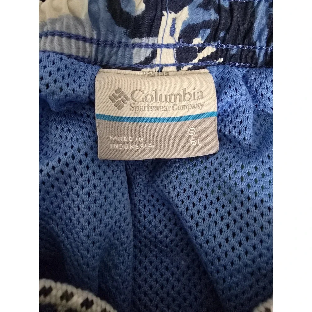 Men's Columbia Swim Shorts Trunks Size‎ Small Blue Green